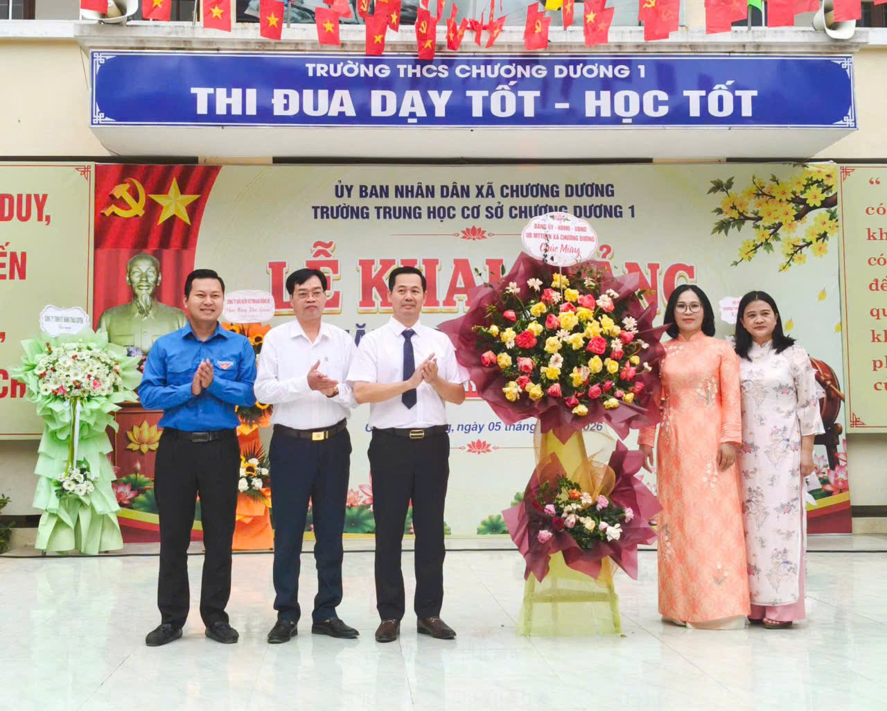 Xã Chương Dương khai giảng năm học mới với quyết tâm, khí thế mới