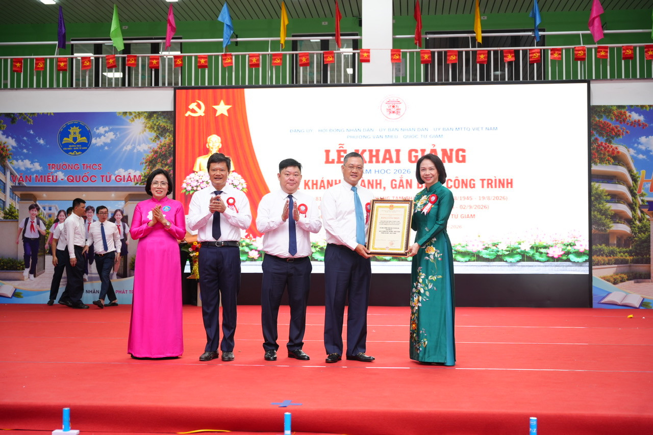 Phường Văn Miếu - Quốc Tử Giám khánh thành trường THCS, tạo điều kiện nâng cao chất lượng dạy và học