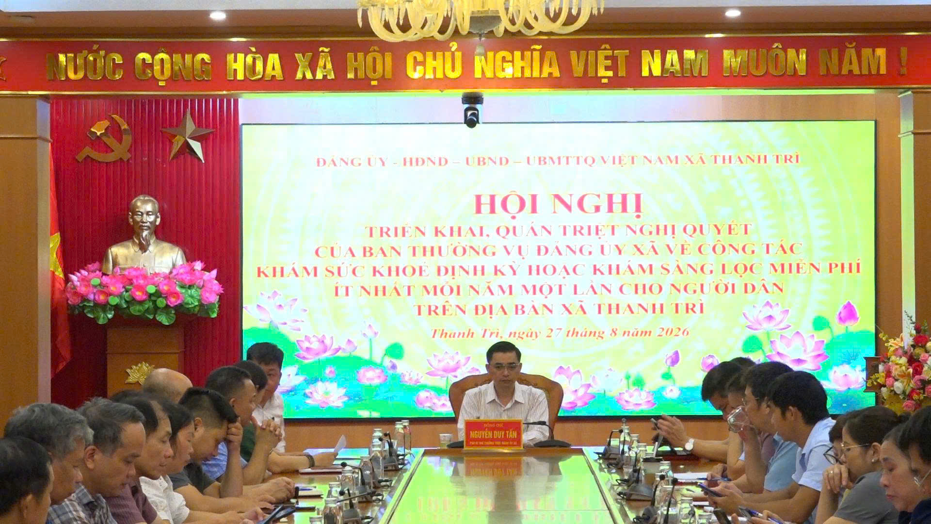 Xã Thanh Trì hướng tới khám sức khỏe miễn phí ít nhất mỗi năm một lần cho người dân
