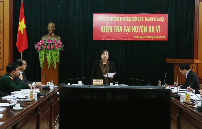 Quang cảnh buổi kiểm tra tại huyện Ba Vì