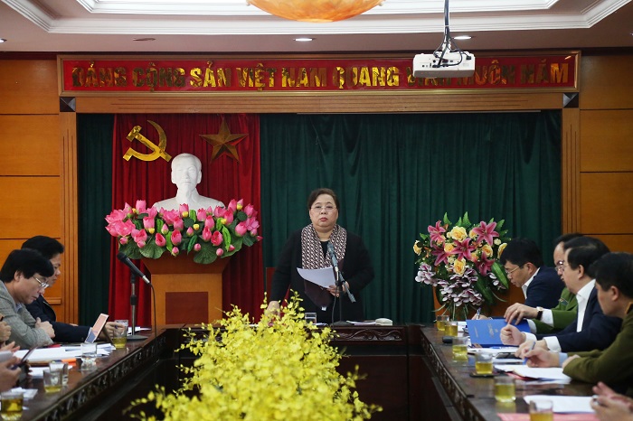 Phó Bí thư Thành ủy, Chủ tịch HĐND thành phố, Trưởng đoàn kiểm tra số 3 Nguyễn Thị Bích Ngọc kết luận buổi kiểm tra tại quận Hà Đông