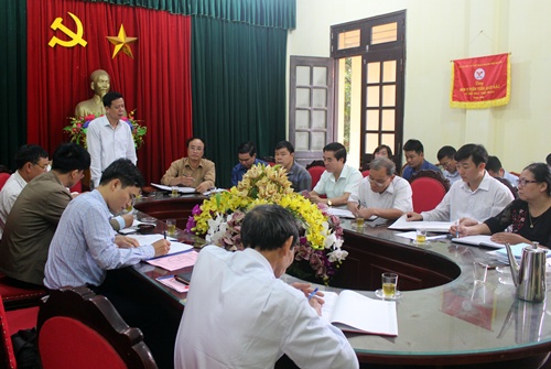 Ảnh: Đồng chí Tạ Quang Được - Phó bí thư thường trực Huyện ủy phát biểu chỉ đạo