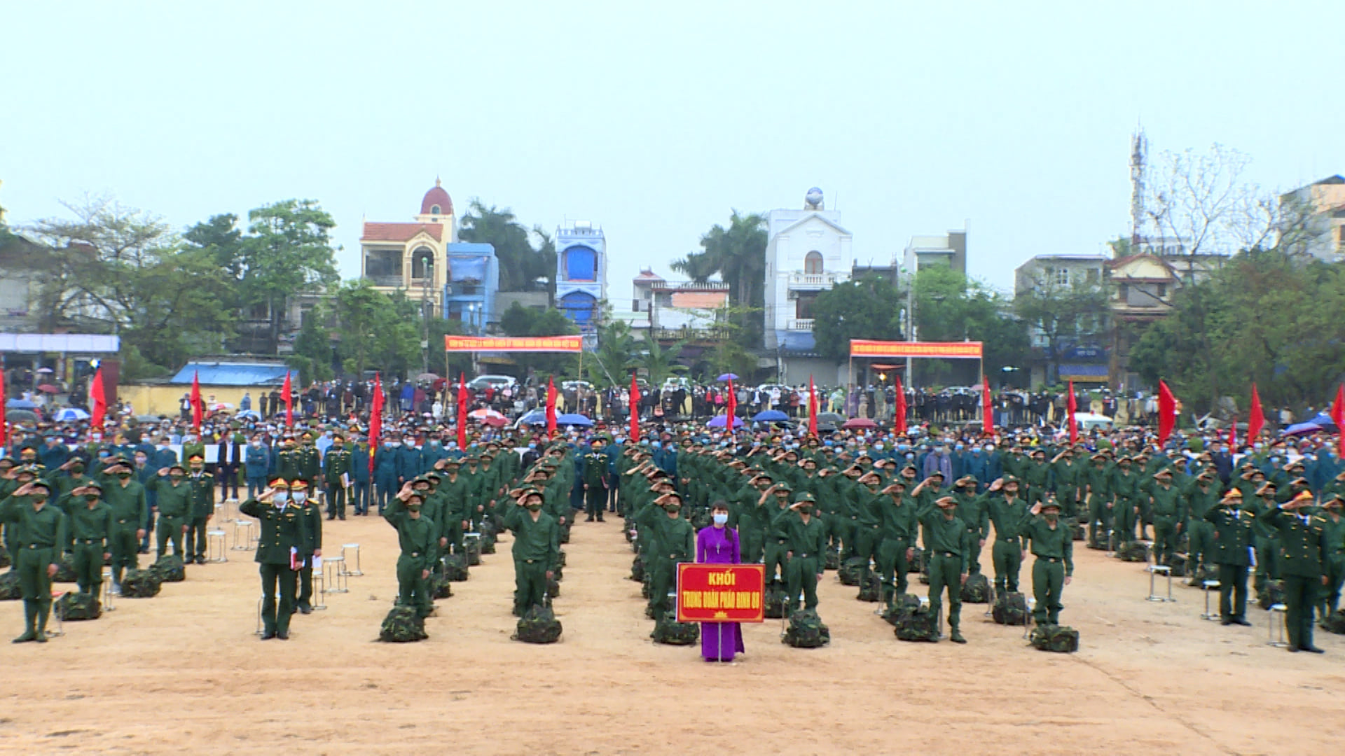 Quang cảnh buổi Lễ giao nhận quân năm 2021