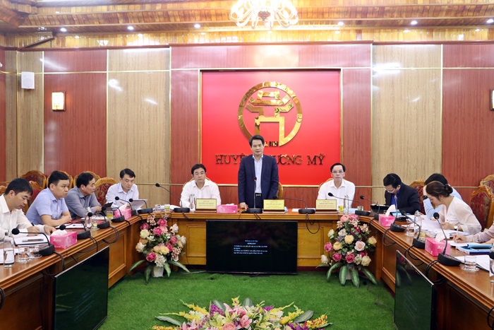 Ảnh: Đồng chí Trưởng ban Nội chính Thành ủy Nguyễn Quang Đức - Trưởng đoàn phát biểu chỉ đạo.
