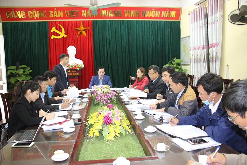 Quang cảnh buổi kiểm tra tại xã Hoàng Diệu