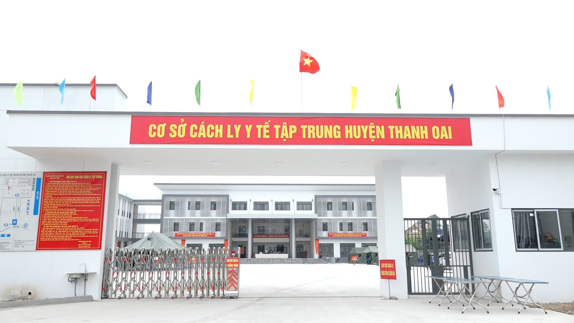Hình ảnh cơ sở cách ly y tế huyện Thanh Oai