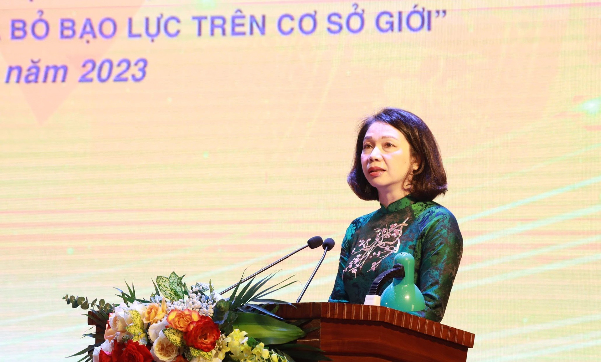 Phó Chủ tịch UBND thành phố Hà Nội Vũ Thu Hà phát biểu tại lễ phát động.