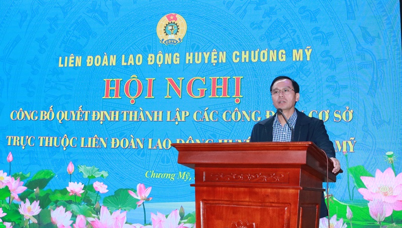 Đồng chí Trịnh Tiến Tường – Phó Bí thư Thường trực Huyện ủy, Chủ tịch HĐND huyện phát biểu chỉ đạo