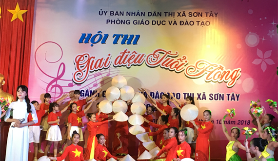 Sôi nổi Hội thi “Giai điệu tuổi hồng” thị xã Sơn Tây năm học 2018-2019