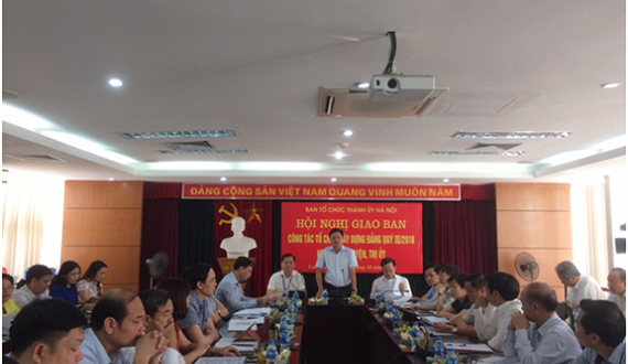 Ban Tổ chức Thành uỷ giao ban công tác tổ chức xây dựng Đảng quý III/2018