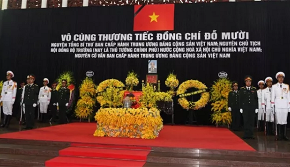 Cử hành trọng thể lễ viếng nguyên Tổng Bí thư Đỗ Mười