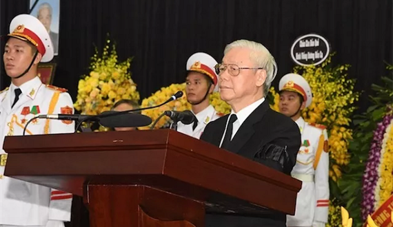 Lời điếu do Tổng Bí thư Nguyễn Phú Trọng đọc tại Lễ truy điệu đồng chí Đỗ Mười
