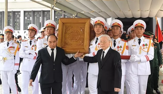 Cử hành trọng thể Lễ truy điệu và an táng nguyên Tổng Bí thư Đỗ Mười