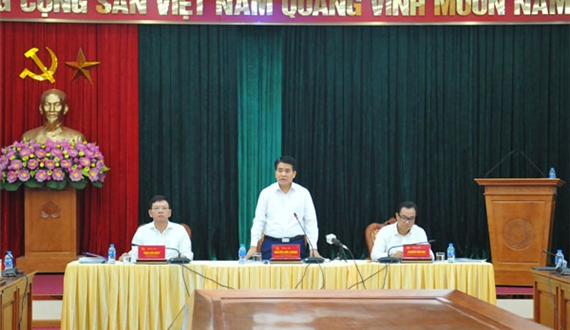 Phó Bí thư Thành ủy, Chủ tịch UBND Thành phố Nguyễn Đức Chung làm việc với quận Nam Từ Liêm