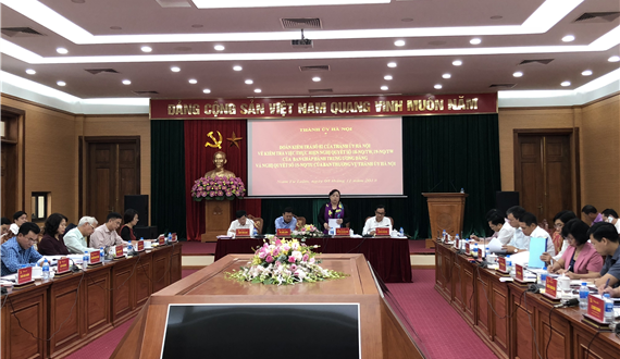 Kiểm tra việc thực hiện 3 Nghị quyết quan trọng của Trung ương và Thành ủy tại quận ủy Nam Từ Liêm