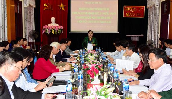 Phó Bí thư Thành ủy Nguyễn Thị Bích Ngọc kiểm tra 3 Nghị quyết quan trọng tại huyện Quốc Oai