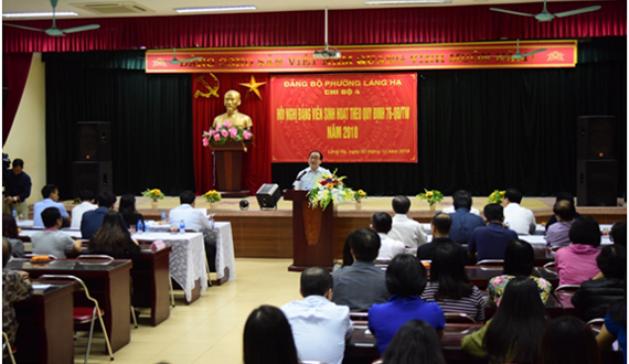 Bí thư Thành ủy Hà Nội Hoàng Trung Hải dự sinh hoạt Đảng theo Quy định 76-QĐ/TƯ