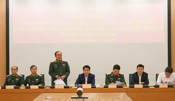 Hà Nội: Phối hợp thực hiện hiệu quả nhiệm vụ quân sự, quốc phòng