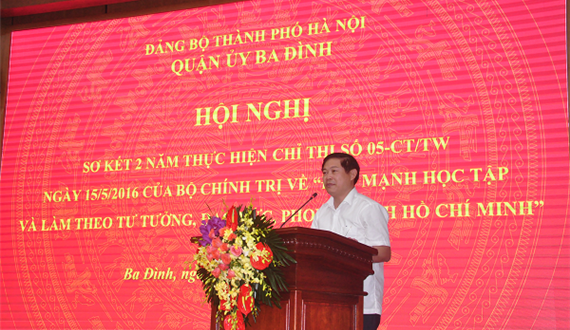 Quận ủy Ba Đình: Tăng cường triển khai thực hiện Chỉ thị 05