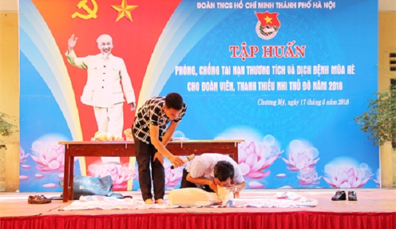 Thành đoàn Hà Nội: Tập huấn phòng, chống tai nạn thương tích, dịch bệnh mùa hè