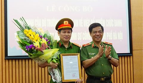 Bổ nhiệm chức danh Thủ trưởng Cơ quan Thi hành án hình sự Công an Hà Nội