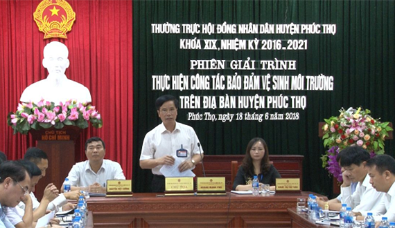 Huyện Phúc Thọ: Tổ chức Phiên giải trình về vấn đề môi trường