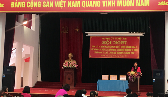 Huyện ủy Thanh Trì: Xác định 6 nhiệm vụ trọng tâm trong thực hiện Nghị quyết Trung ương 6 (khóa X)