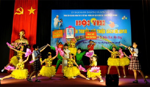 Sôi nổi Hội thi thiếu nhi tuyên truyền giới thiệu sách hè thị xã Sơn Tây