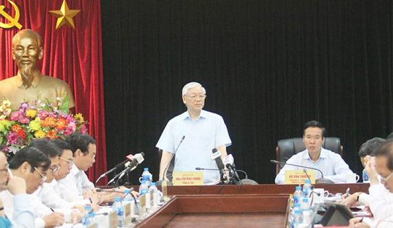 Tổng Bí thư Nguyễn Phú Trọng thăm và làm việc với Ban Tuyên giáo Trung ương: Làm tốt hơn nữa công tác xây dựng Đảng về chính trị tư tưởng