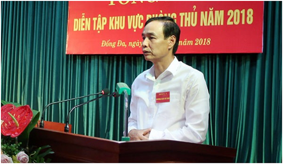Phó Bí thư Thành ủy Hà Nội Đào Đức Toàn dự bế mạc diễn tập khu vực phòng thủ tại quận Đống Đa