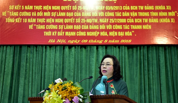 Nâng cao chất lượng, hiệu quả công tác dân vận và công tác thanh niên trong tình hình mới