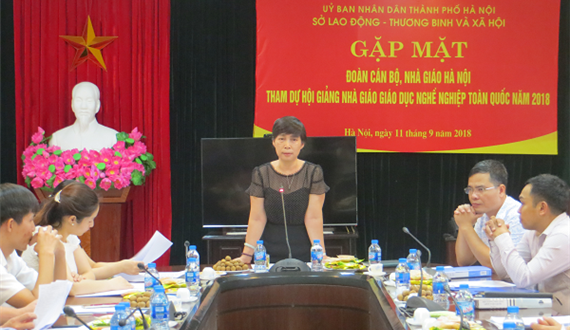 Gặp mặt thí sinh tham dự Hội giảng nhà giáo giáo dục nghề nghiệp toàn quốc năm 2018