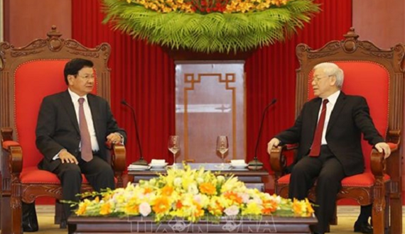Tổng Bí thư Nguyễn Phú Trọng, Thủ tướng Nguyễn Xuân Phúc tiếp Thủ tướng Lào Thongloun Sisoulith