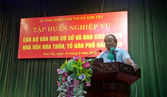 Tập huấn nghiệp vụ về xây dựng đời sống văn hóa cơ sở