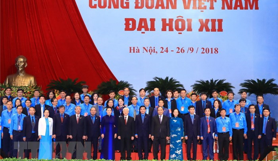 Phiên trọng thể Đại hội Công đoàn lần thứ XII