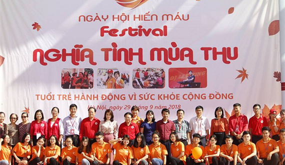 Tưng bừng Ngày hội hiến máu “Festival Nghĩa tình mùa thu” năm 2018