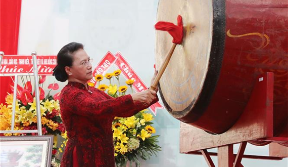 Chủ tịch Quốc hội Nguyễn Thị Kim Ngân dự Lễ khai giảng năm học mới tại TP Hồ Chí Minh