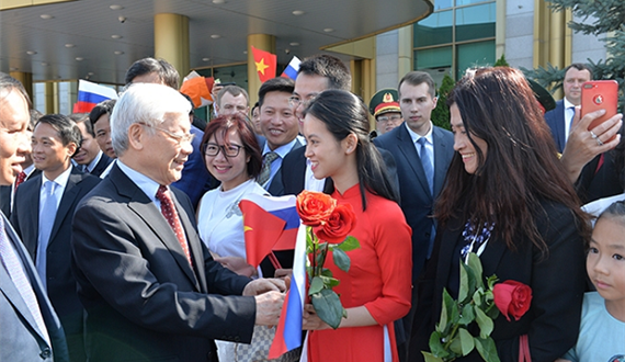 Tổng Bí thư Nguyễn Phú Trọng đến Thủ đô Moskva, bắt đầu chuyến thăm chính thức Liên bang Nga