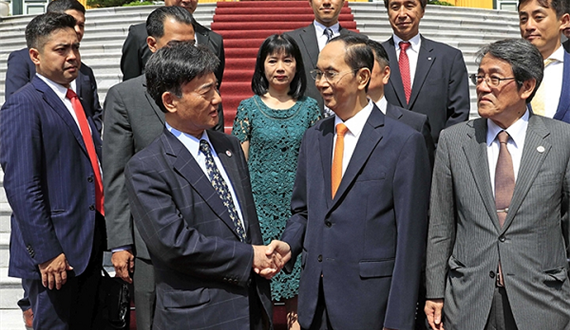 Chủ tịch nước Trần Ðại Quang tiếp Cố vấn đặc biệt Tập đoàn Mainichi (Nhật Bản)