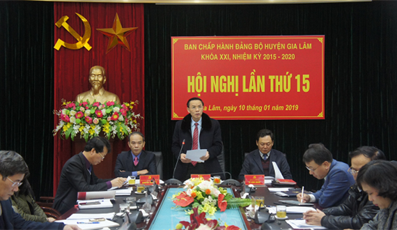 Hội nghị lần thứ 15 Ban chấp hành Đảng bộ huyện Gia Lâm