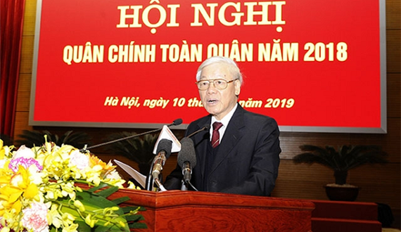 Phát biểu của Tổng Bí thư, Chủ tịch nước Nguyễn Phú Trọng, Bí thư Quân ủy T.Ư tại Hội nghị tổng kết công tác quân sự, quốc phòng năm 2018, triển khai nhiệm vụ năm 2019