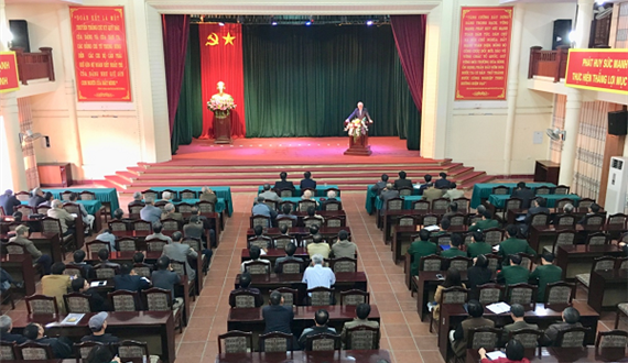 Hội nghị thông tin thời sự trong nước và quốc tế thị xã Sơn Tây quý IV năm 2018