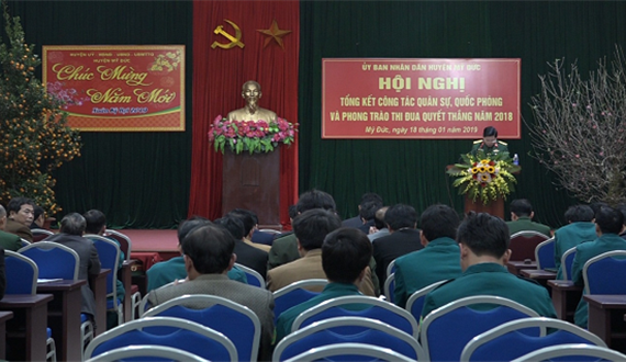 Huyện Mỹ Đức: Tổng kết công tác quốc phòng, quân sự địa phương năm 2018, phương hướng nhiệm vụ năm 2019