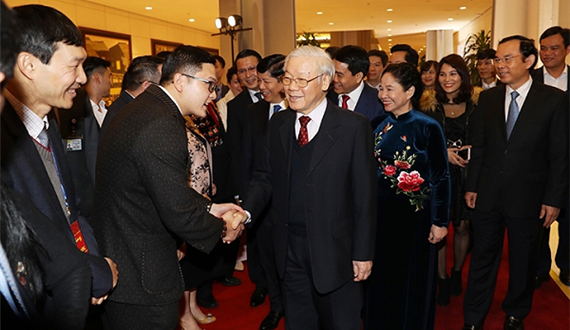 Tổng Bí thư, Chủ tịch nước Nguyễn Phú Trọng dự Chương trình Xuân quê hương năm 2019