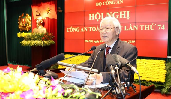 Phát biểu của Tổng Bí thư, Chủ tịch nước ở Hội nghị Công an toàn quốc