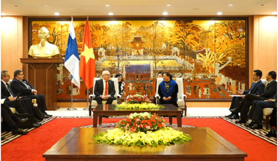 Chủ tịch HĐND thành phố Hà Nội Nguyễn Thị Bích Ngọc tiếp Đoàn đại biểu vùng Nam Ostrobothnia