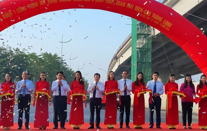 Thông xe công trình mở rộng đường vành đai 3 dưới thấp, đoạn Mai Dịch – cầu Thăng Long