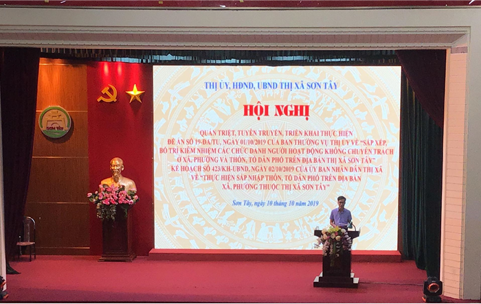 Thị xã Sơn Tây triển khai Đề án “Sắp xếp, bố trí kiêm nhiệm các chức danh người hoạt động không chuyên trách ở xã, phường và thôn, tổ dân phố trên địa bàn thị xã Sơn Tây” 