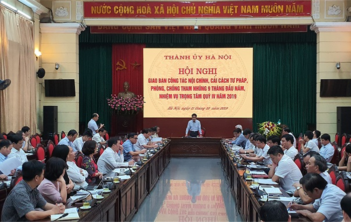 Ban Nội chính Thành ủy giao ban công tác nội chính 9 tháng đầu năm 2019
