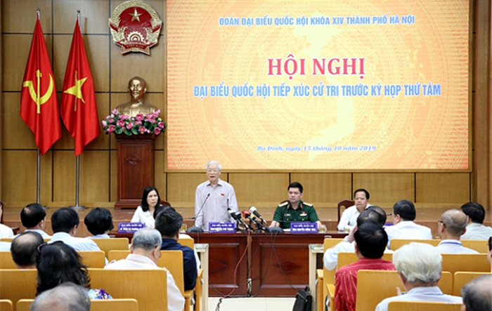 Tổng Bí thư, Chủ tịch nước Nguyễn Phú Trọng tiếp xúc cử tri quận Ba Đình, Hoàn Kiếm và Tây Hồ
